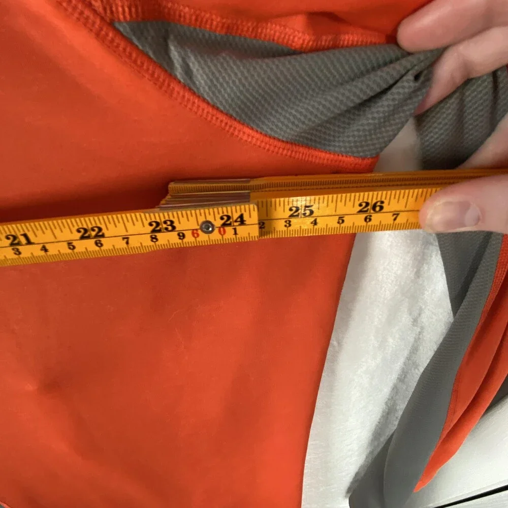 The North Face Shirt Mens 2XL Orange Gray Quarter Zip Long Sleeve Top NF00CP4U